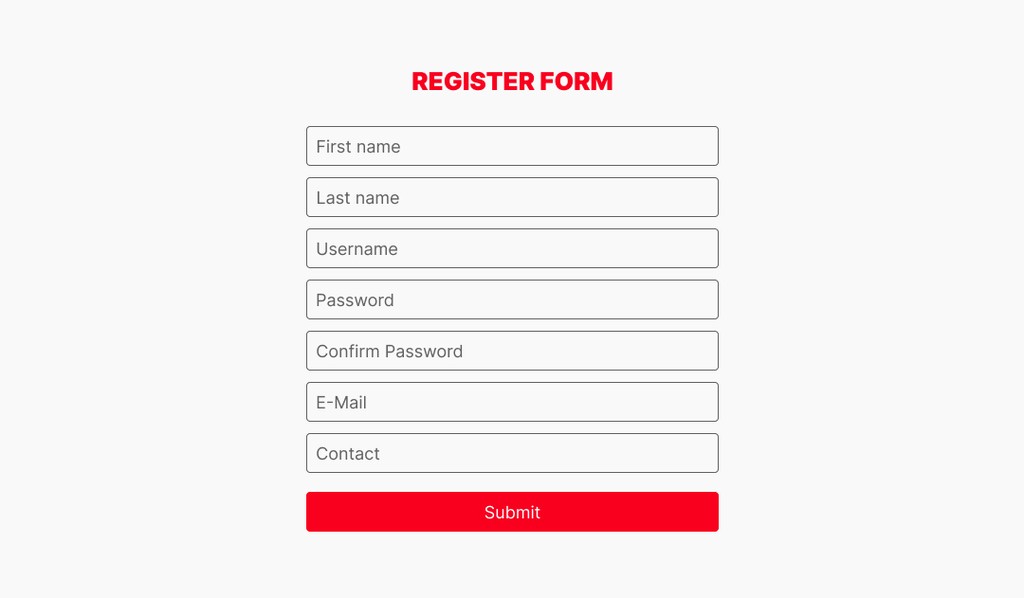 easy to register form important easy to register form important
