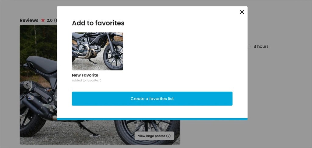 add to favorite list