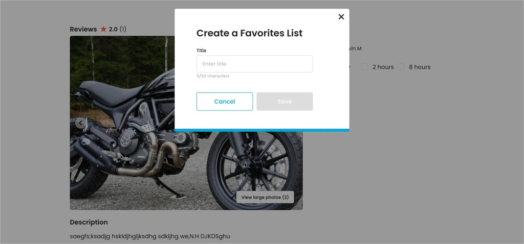 create a favorites list