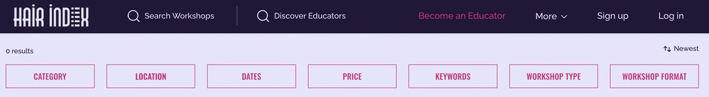 hair index filter search