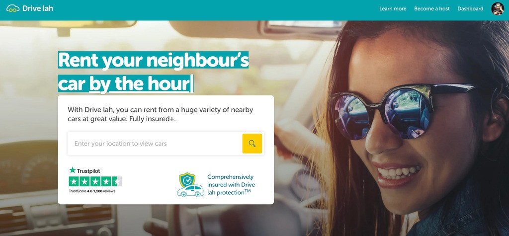 drive lah car sharing platform