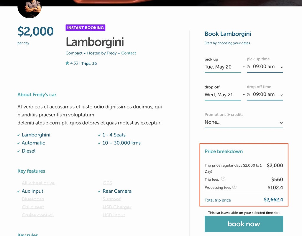 car booking request feature car booking request feature