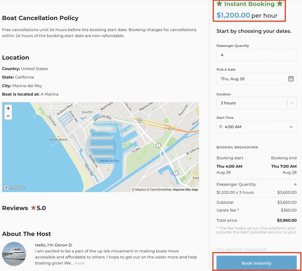upisle instant booking upisle instant booking