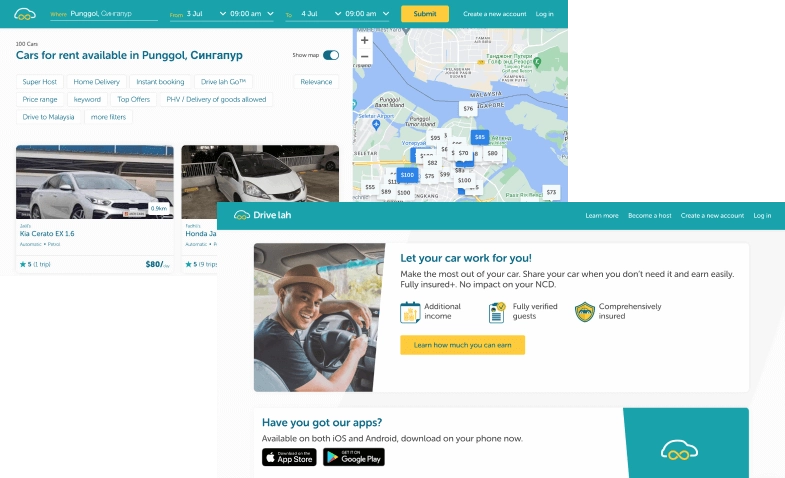 Drive lah car-sharing marketplace