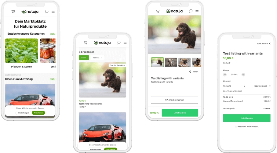 Natuja Sustainable Products Website