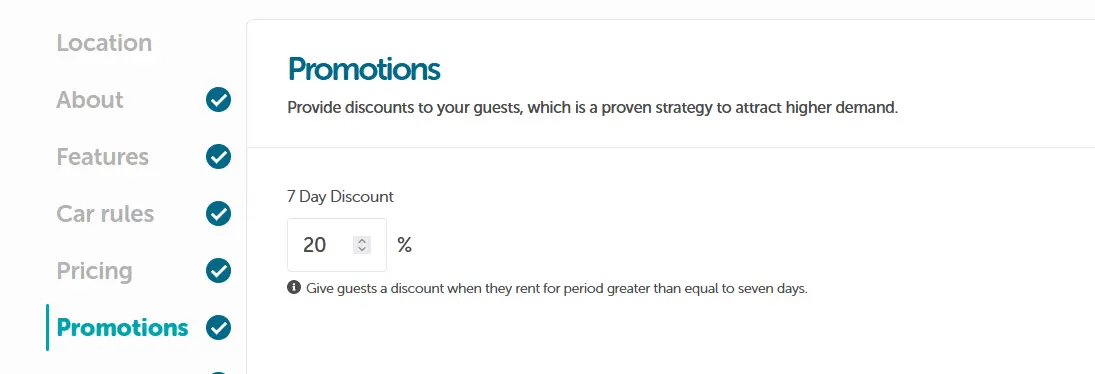 host discounts for long-term rentals