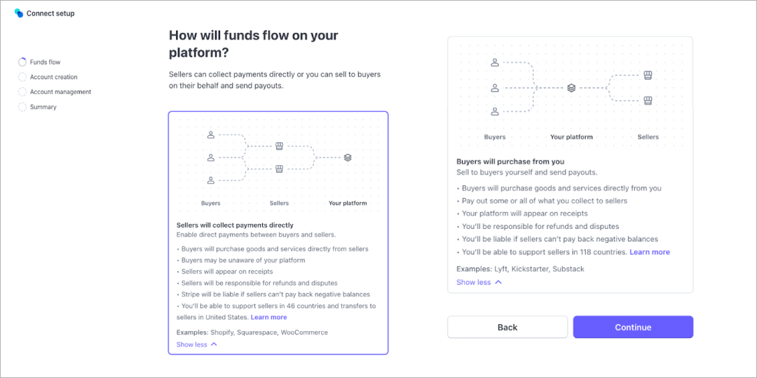 step two choose your funds flow