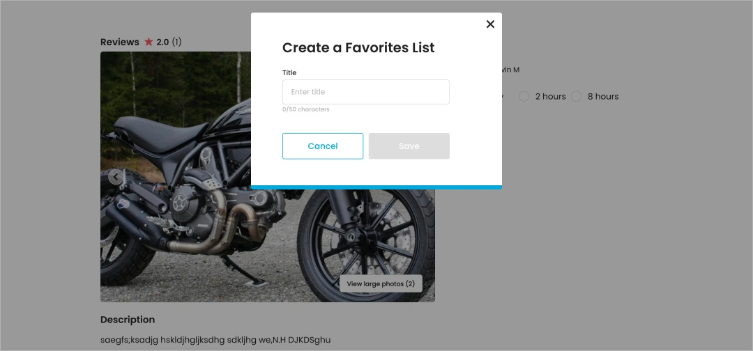 create a favorites list