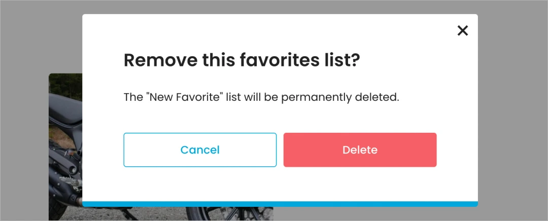 remove this favorites list