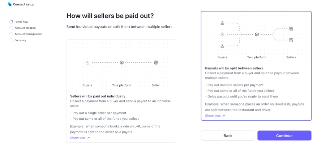 step four select the seller payout method