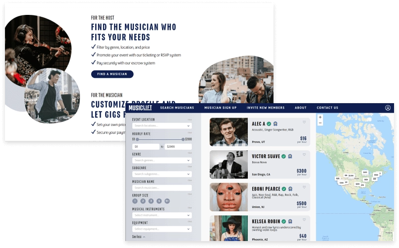 MusicLift Platform for Musicians