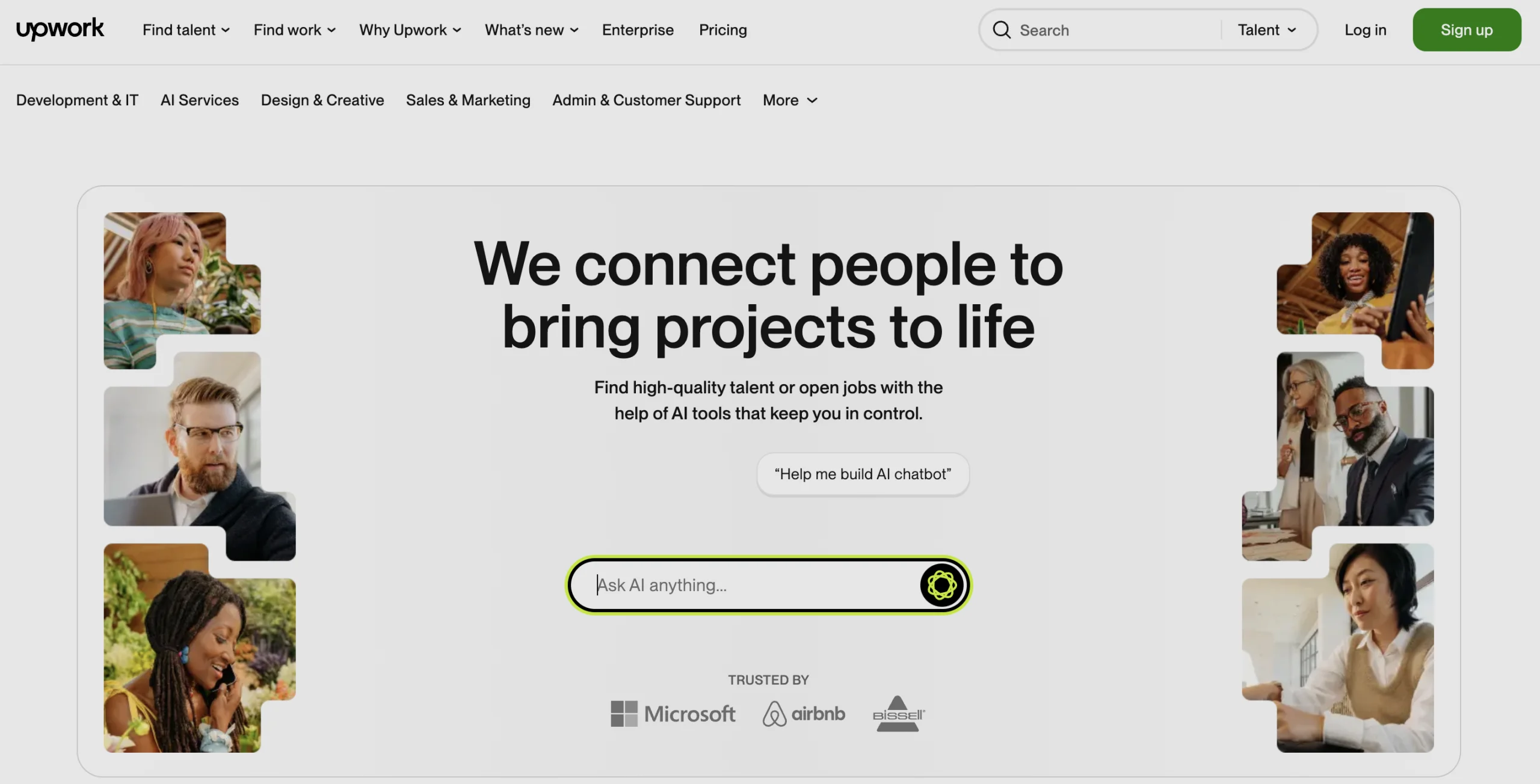 upwork as a gig website