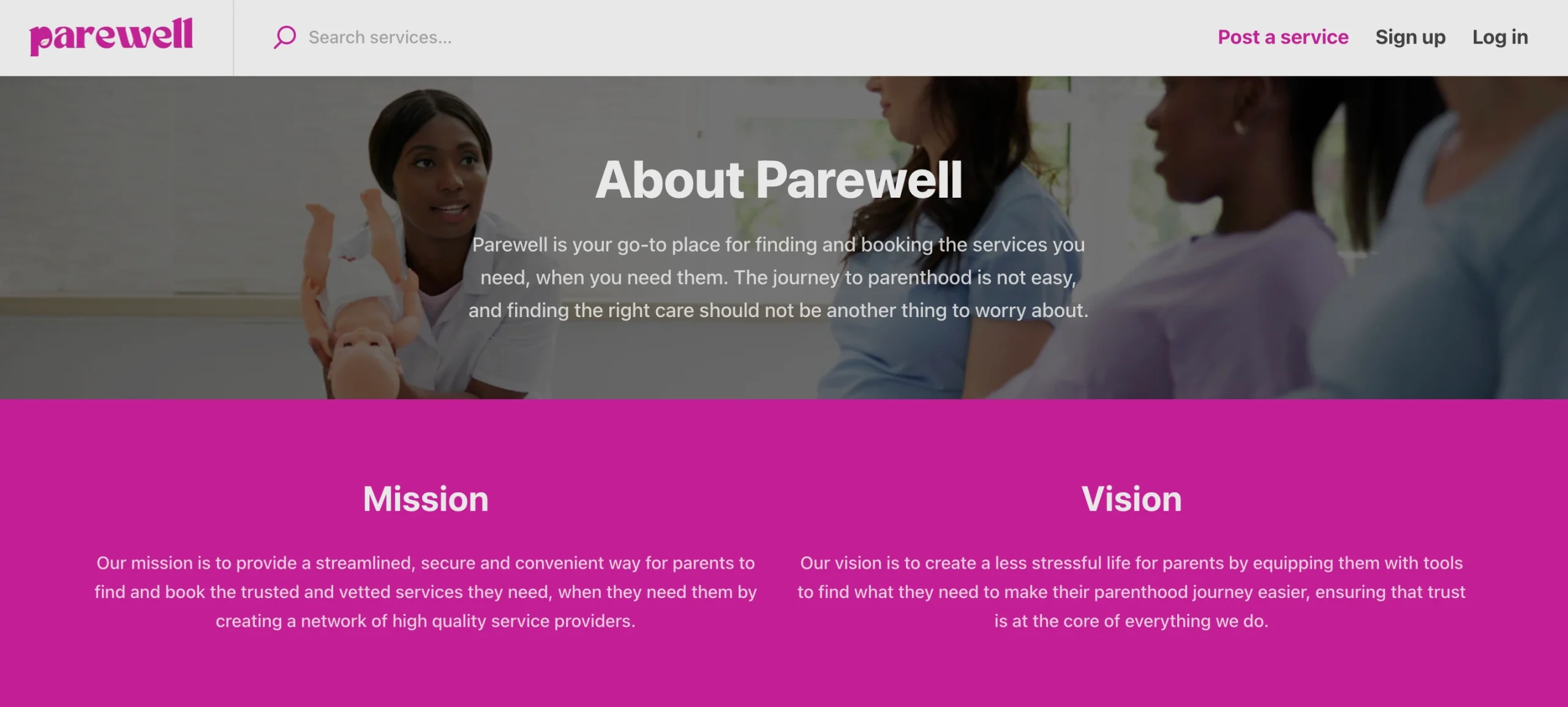 parewell wellness website launch roobykon case study