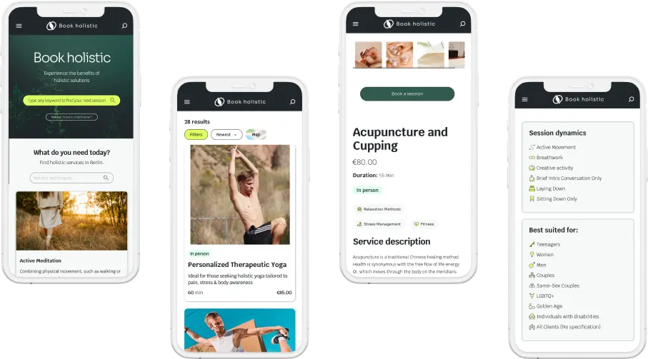 Book Holistic online wellness marketplace