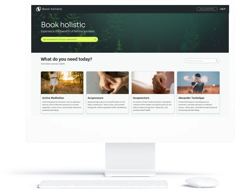 Book Holistic wellness marketplace development
