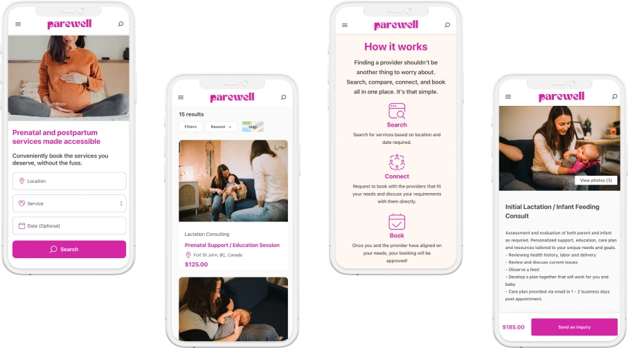 Parewell Digital Parenting Website