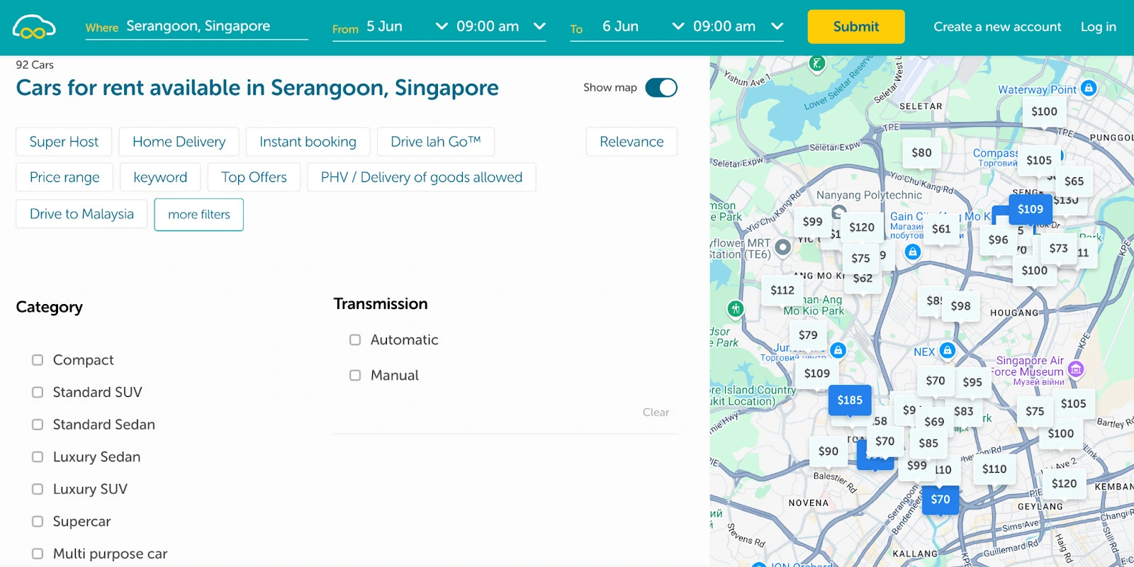 real time availability in ride sharing