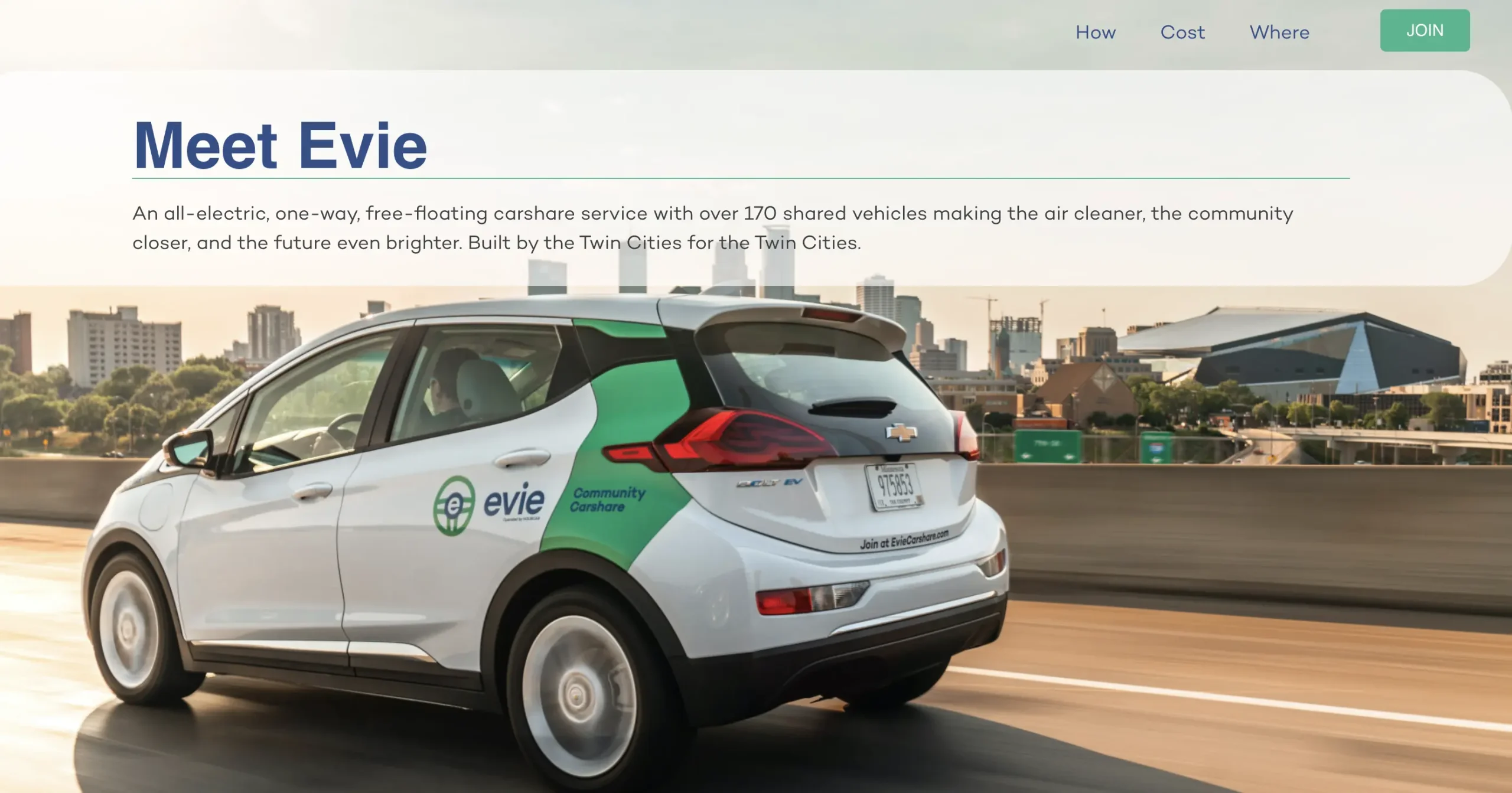 evie car sharing services
