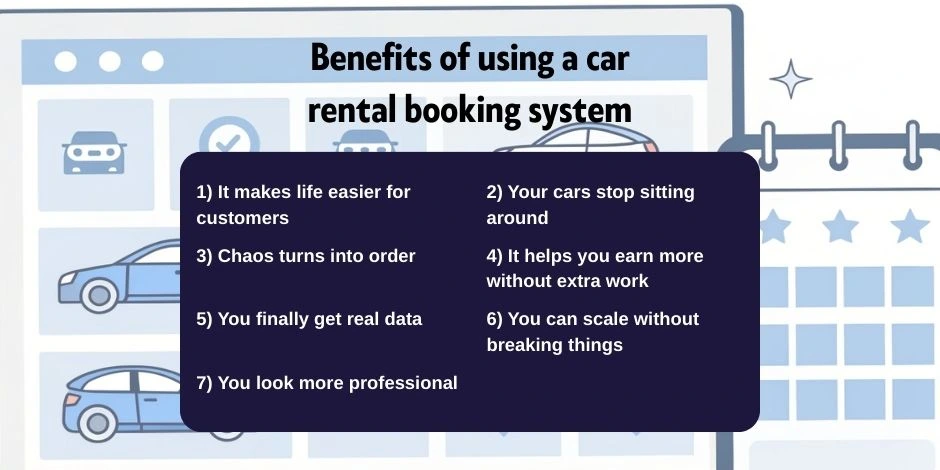 car rental booking system benefits