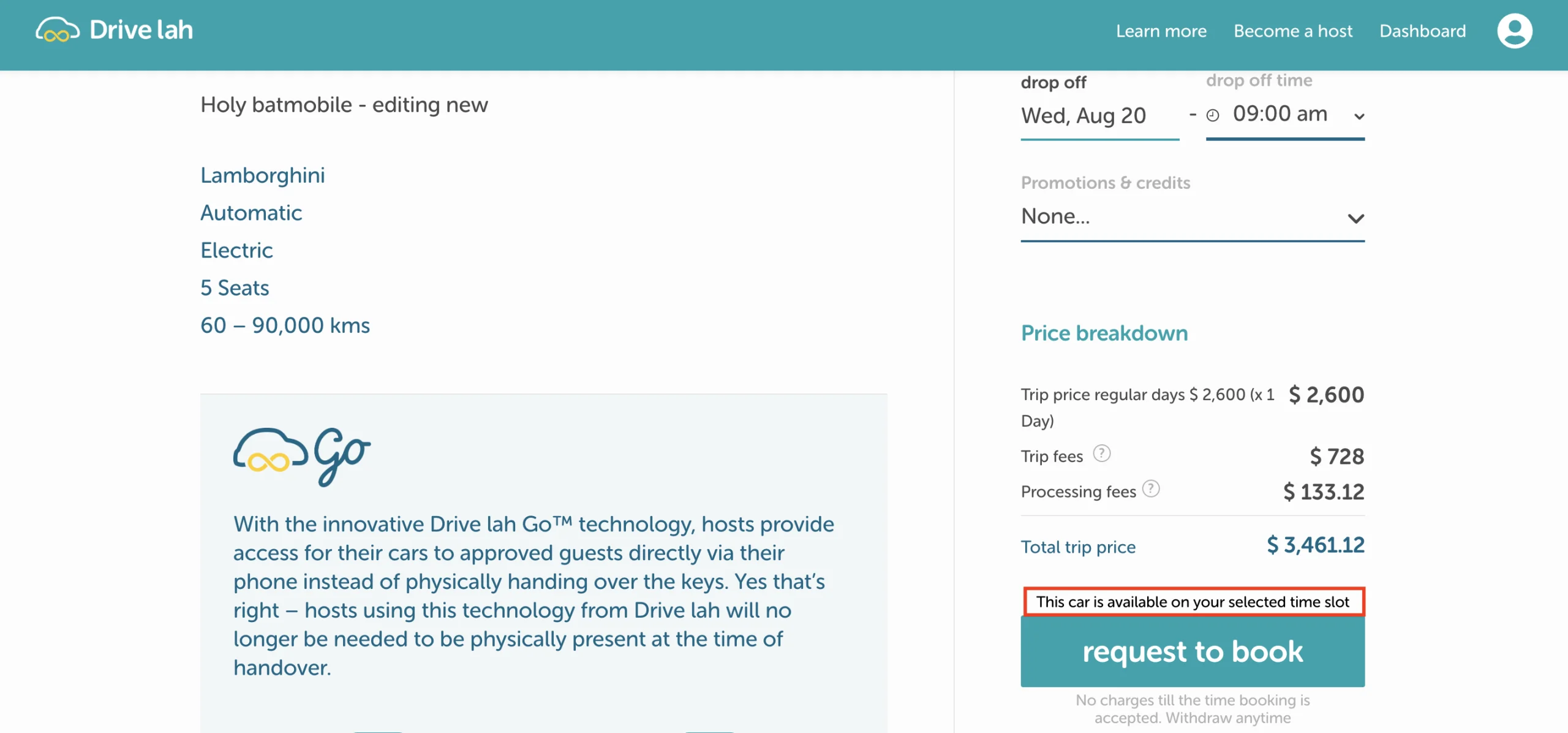 drive lah booking system case study