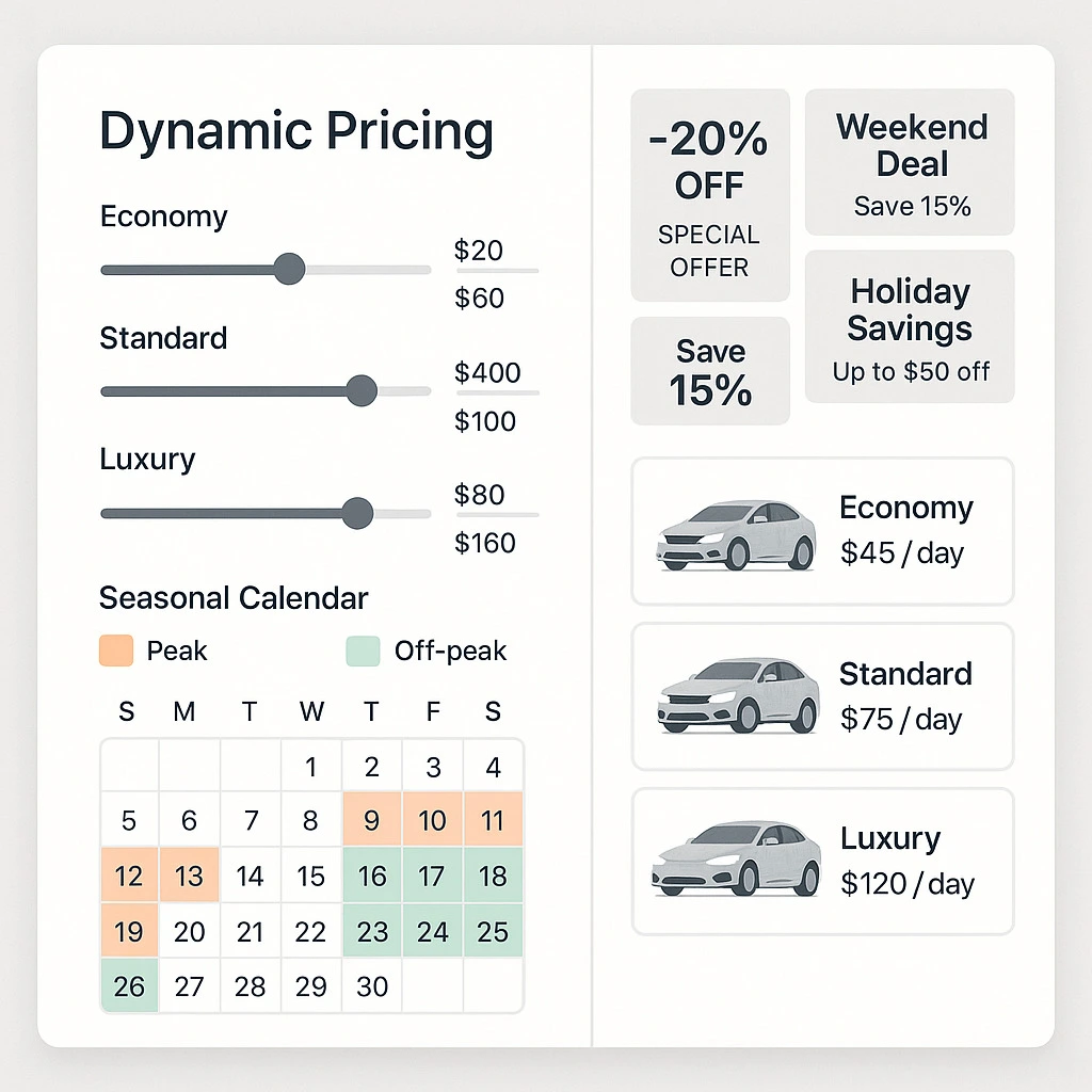 dynamic pricing in a car rental booking system