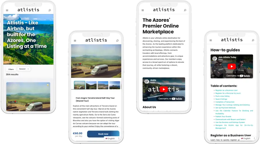 Atlistis Tourism Platform development