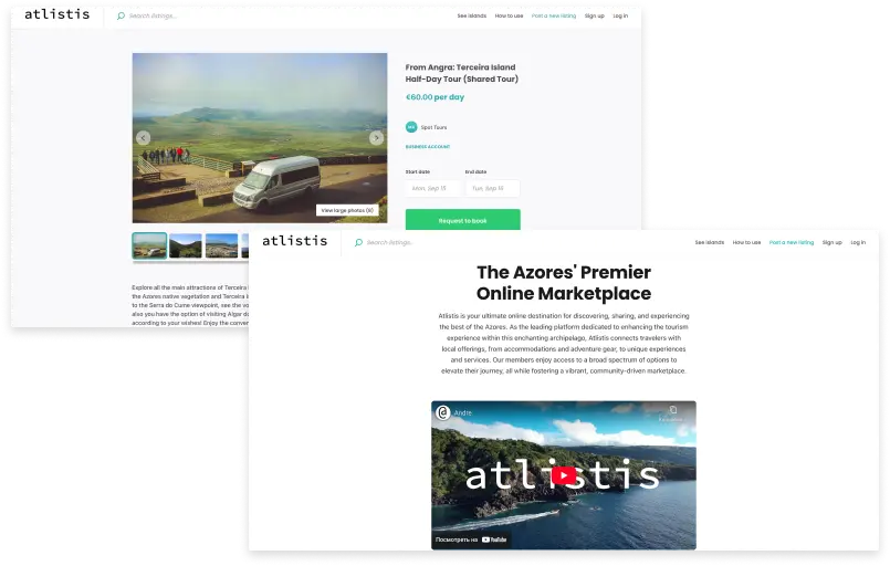 Atlistis Tourism Ecosystem of the Azores Marketplace