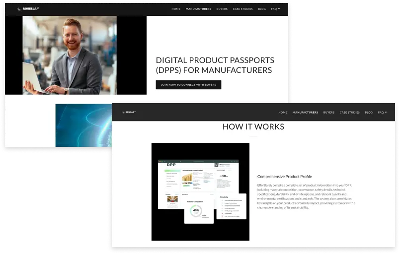 Digital Product Passport website