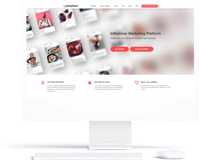 jumpfame influencer discovery and booking website