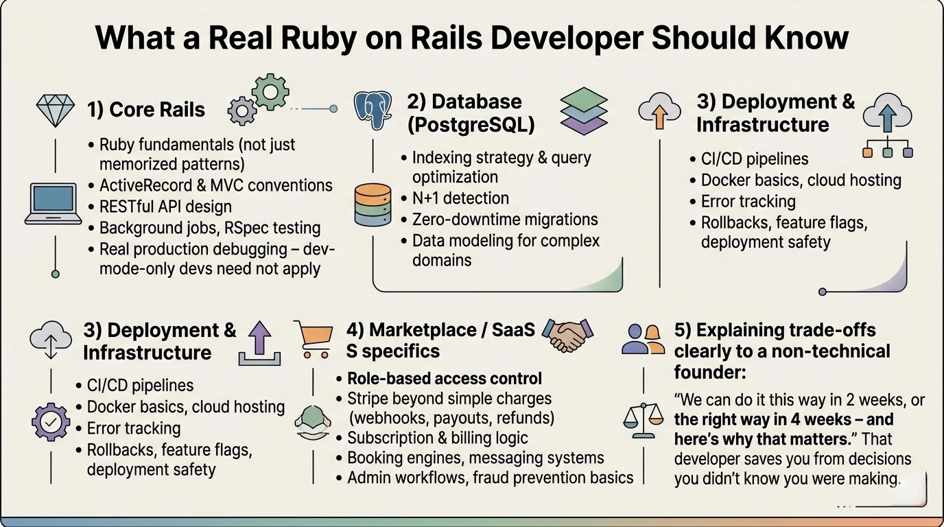 what skills a dedicated ror developer should have