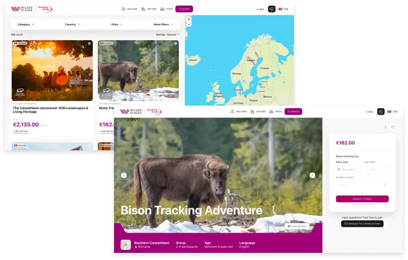 wilder places rewilding tourism platform