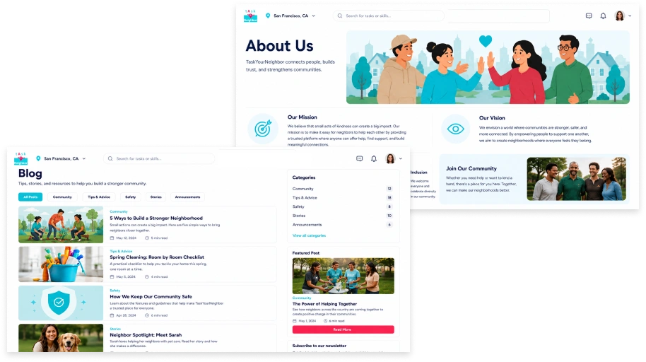 taskyourneighbor community collaboration platform