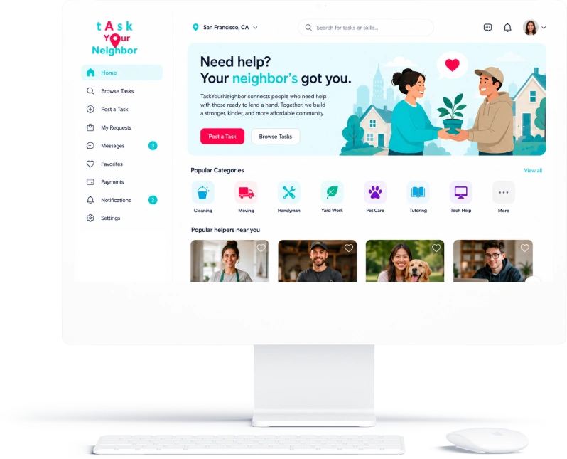 taskyourneighbor scalable community platform case study