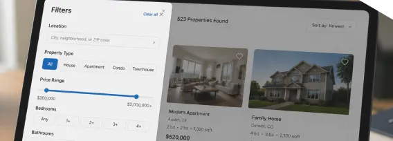 real estate advanced filtering