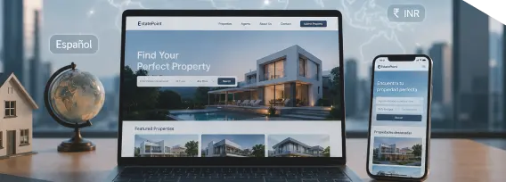 set up language and currency for real estate
