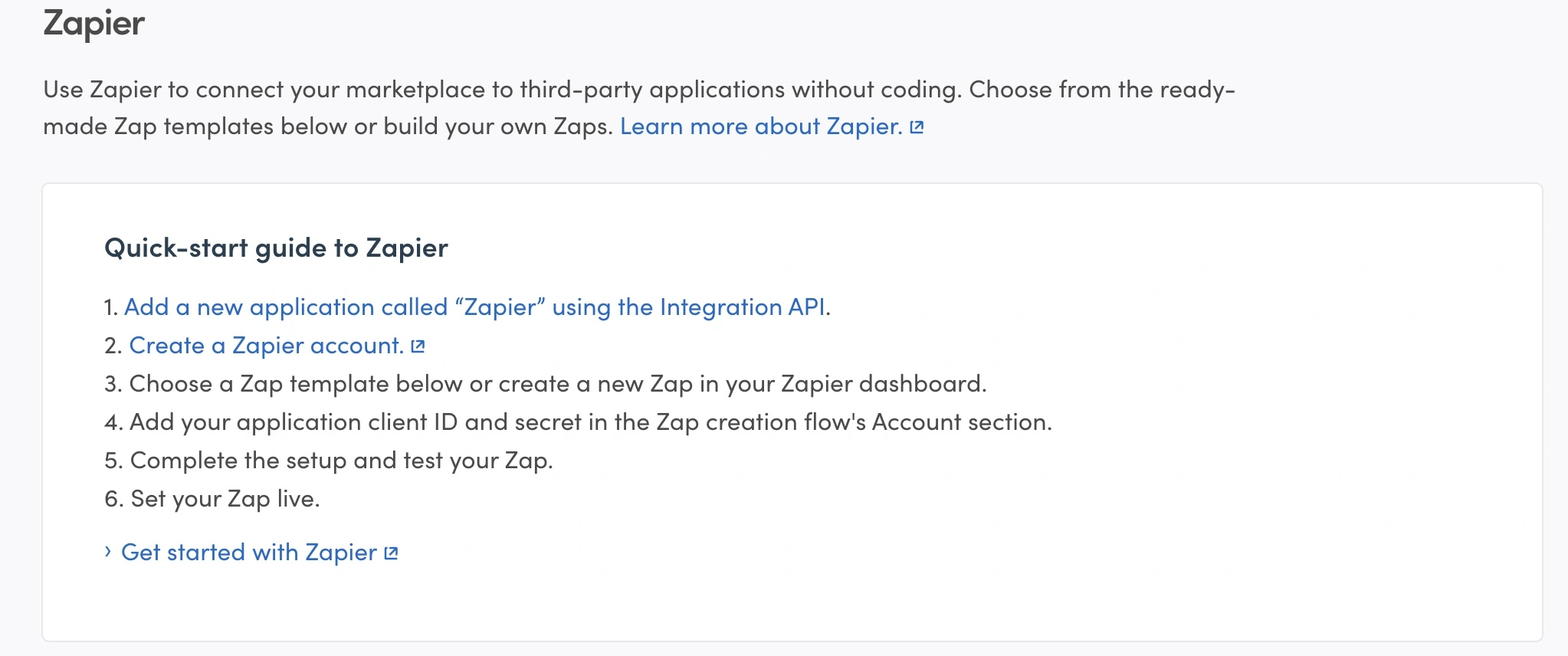 sharetribe marketplace zapier integrations