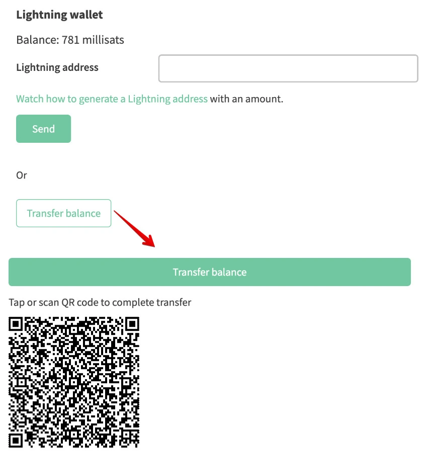 btcpay sending money options