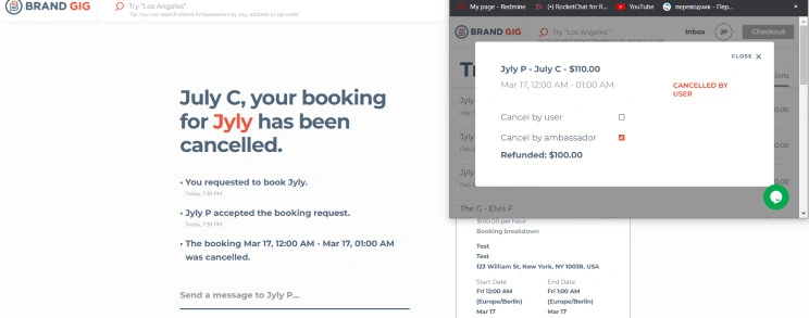 cancel by user more than 24 hours