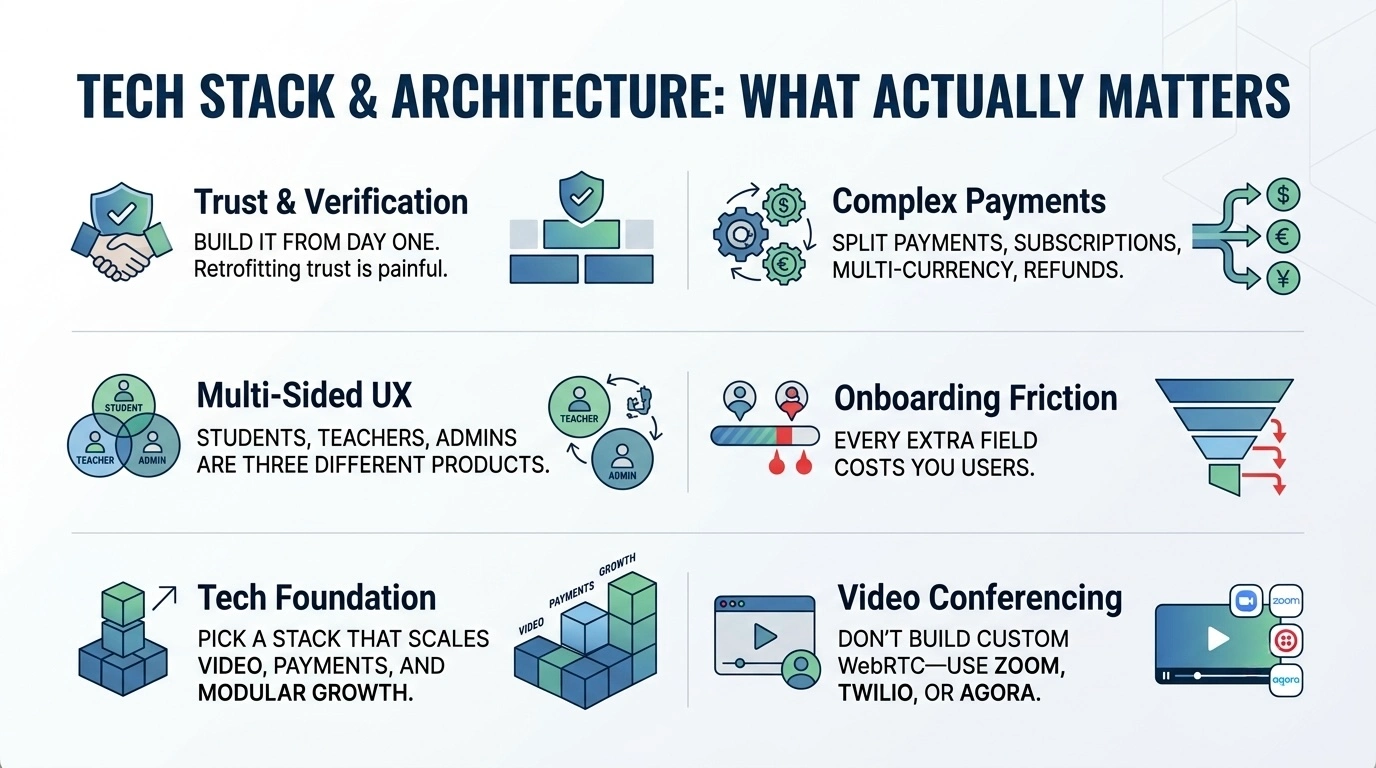 tech stack and architecture of education platform
