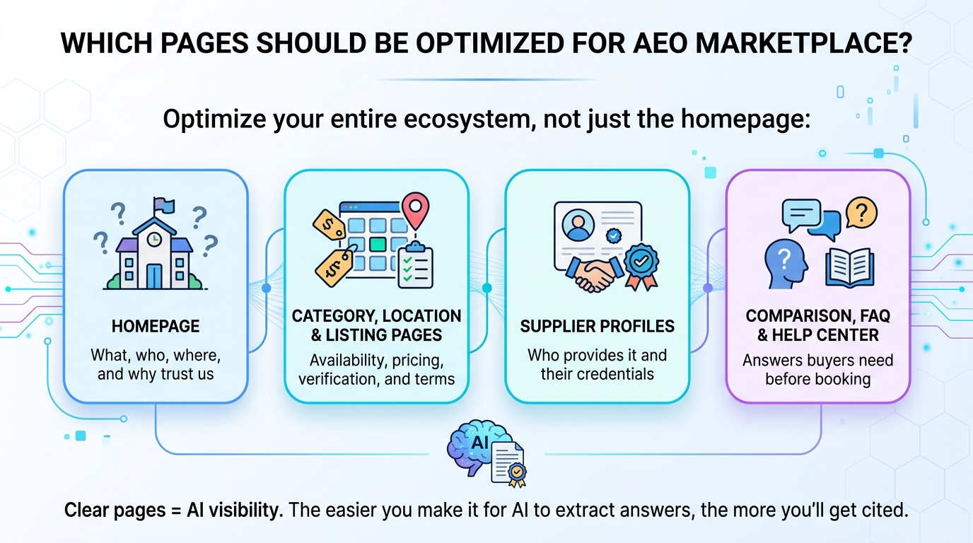 which pages should be optimized for aeo