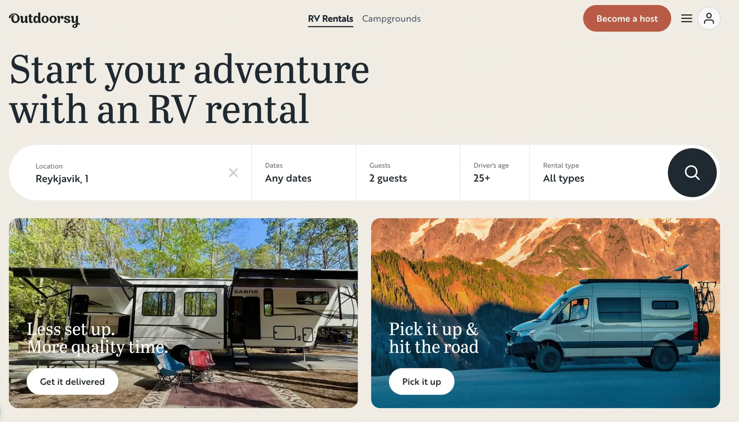outdoorsy adventure marketplace