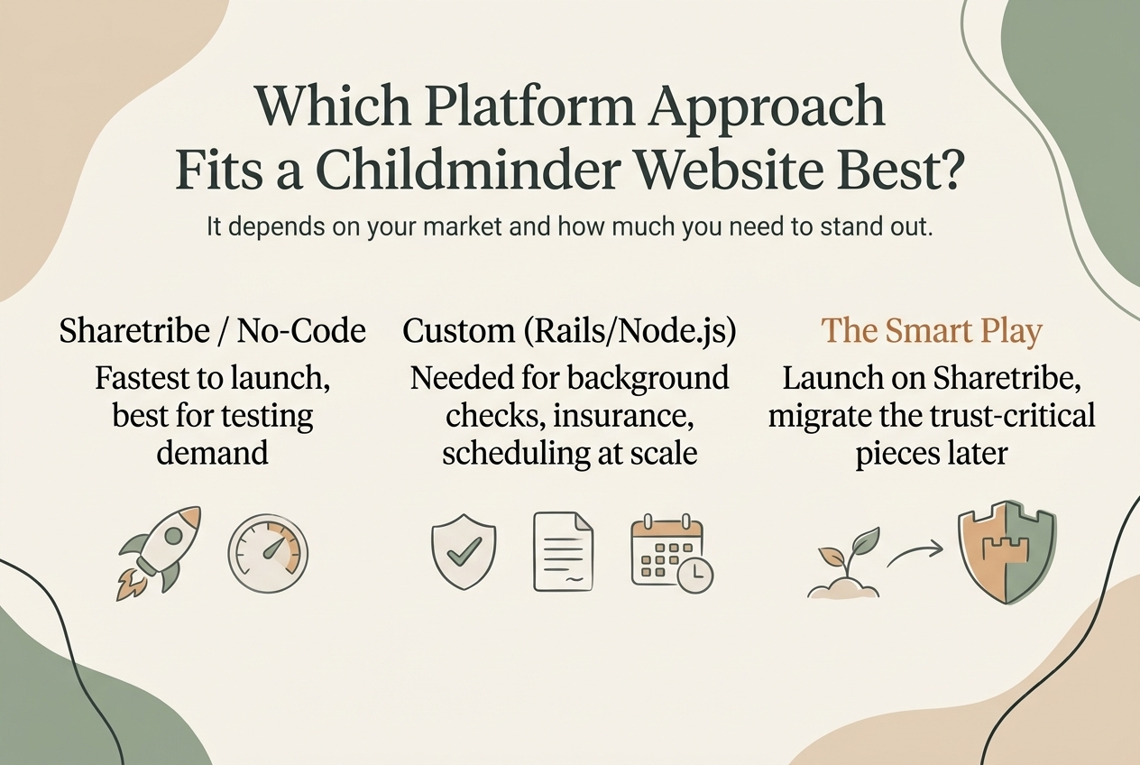 platform development approach for a nanny marketplace