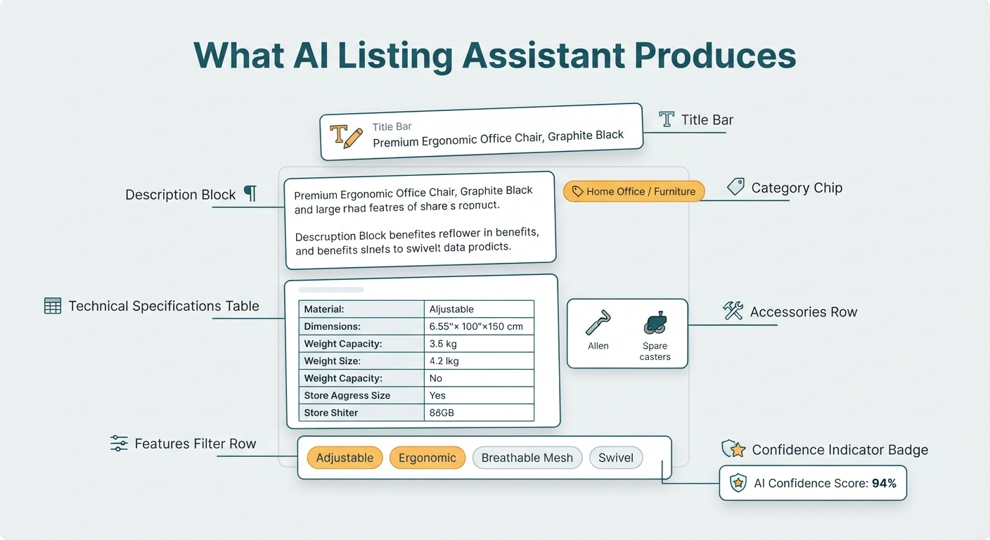 what ai listing assistant produces