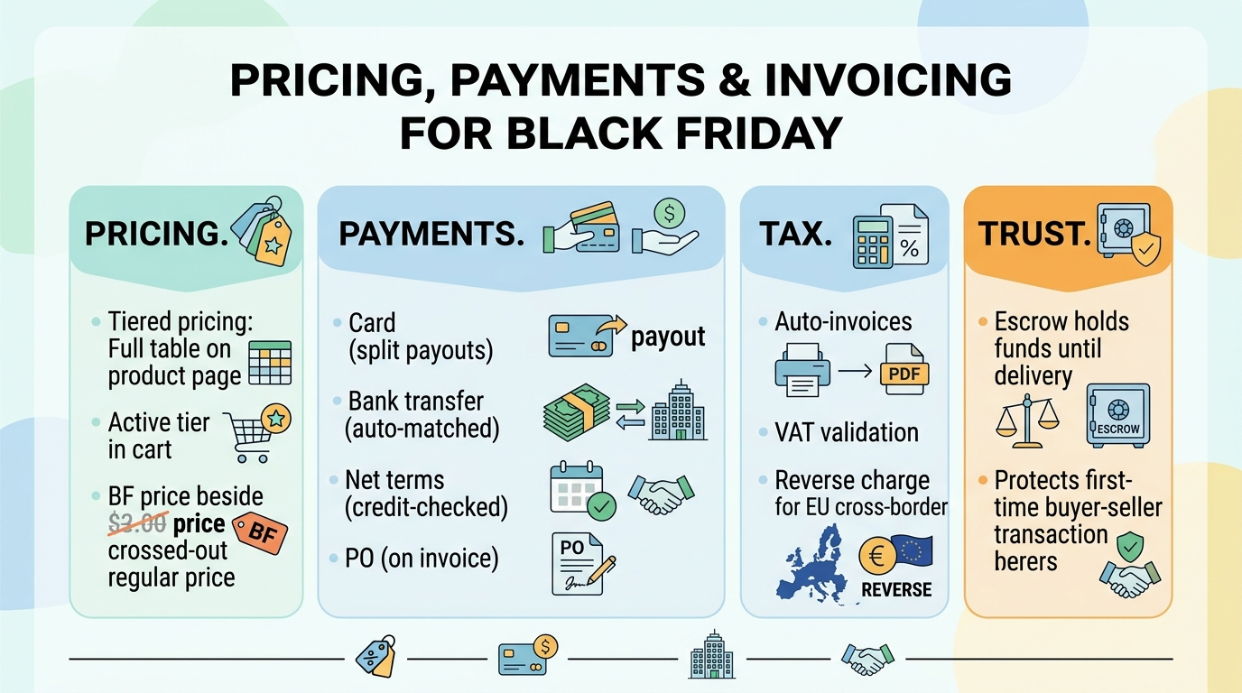 b2b black friday pricing payments invoicing